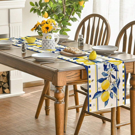 Lemon Pattern Table Runner